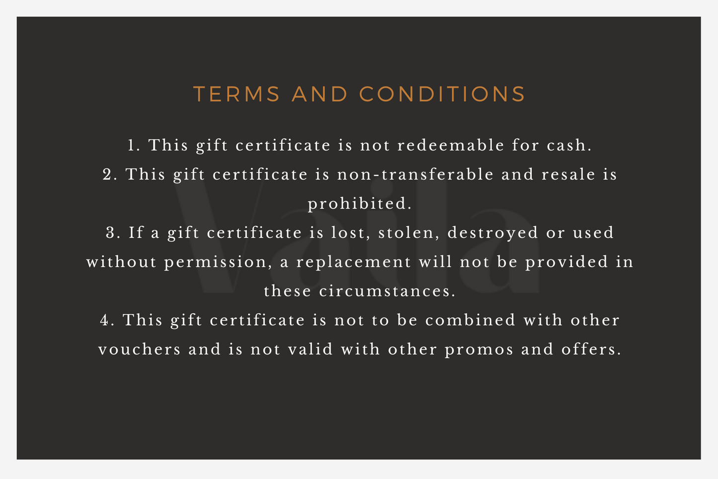 Vaila Shoes Gift Card