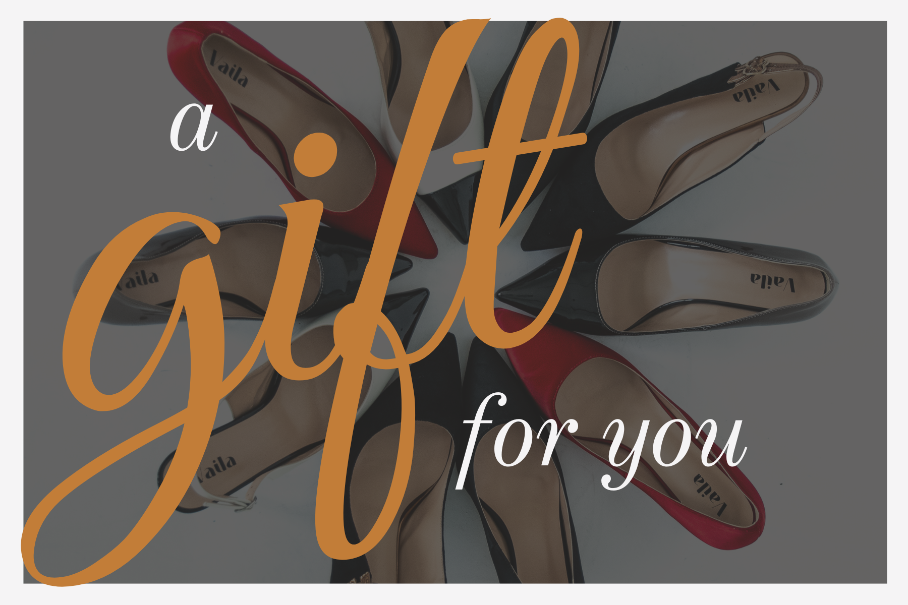 Design your own shoe gift card online