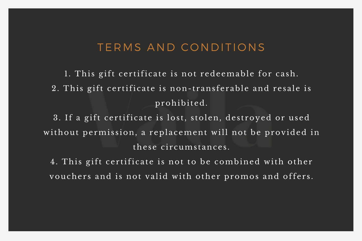 Vaila Shoes Gift Card