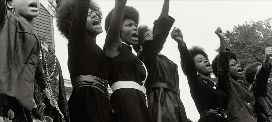 African Americans in the 1960s protesting in the streets during Civil Rights Movement